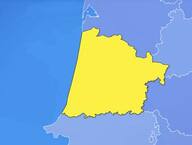 Landes sur la carte